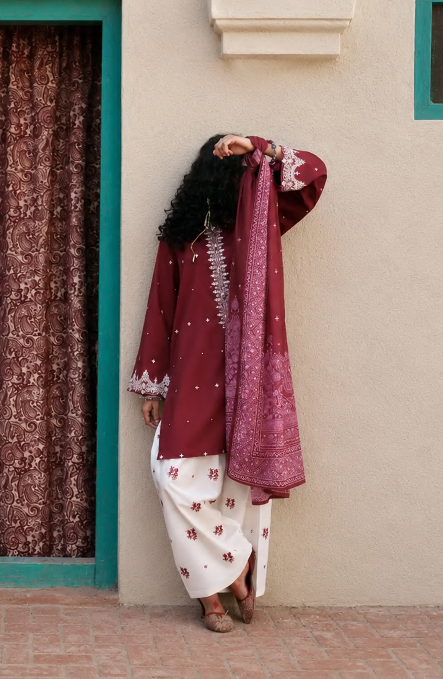Casual Lite Her Stitched Embroidered Summer Cotton Lawn Collection - 2026 (D-06)
