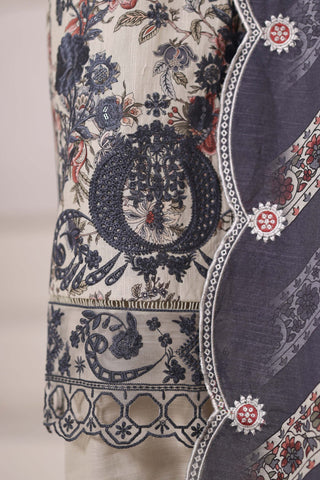 Sadabahar Signature Stitched Embroidered Khaddar Collection - 2025 (WHITE)