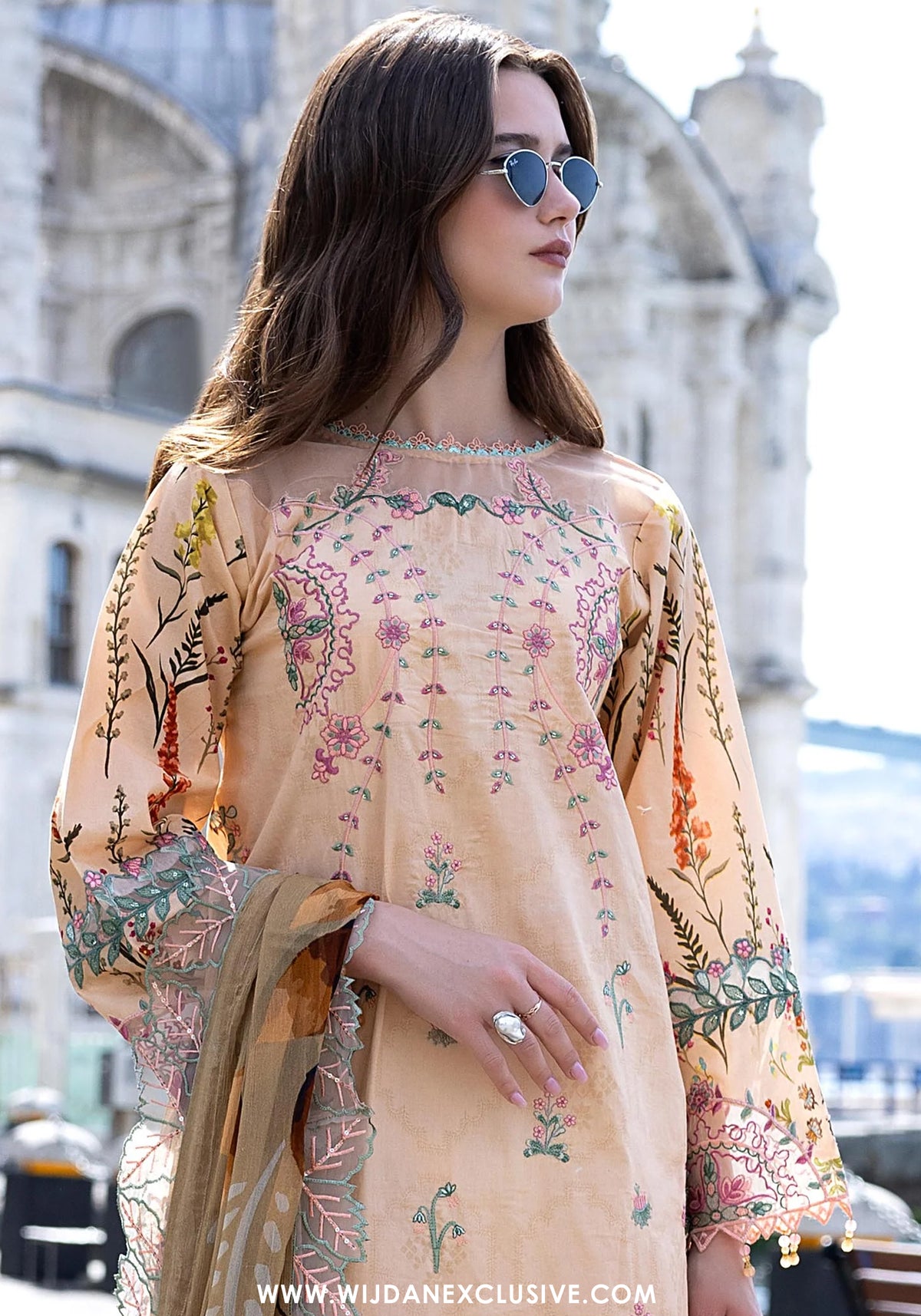 Sunshine Bloom Premium Unstitched Embroidered Collection - 2026 (D-06)