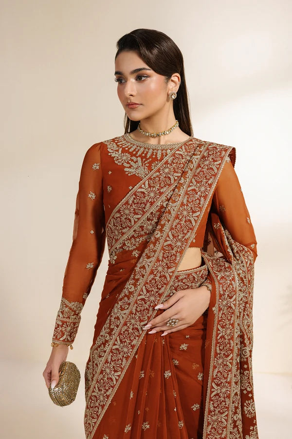 Meraki by Zarif | Unstitched Embroidered Chiffon Formal Collection - 2026 (SAWAN)
