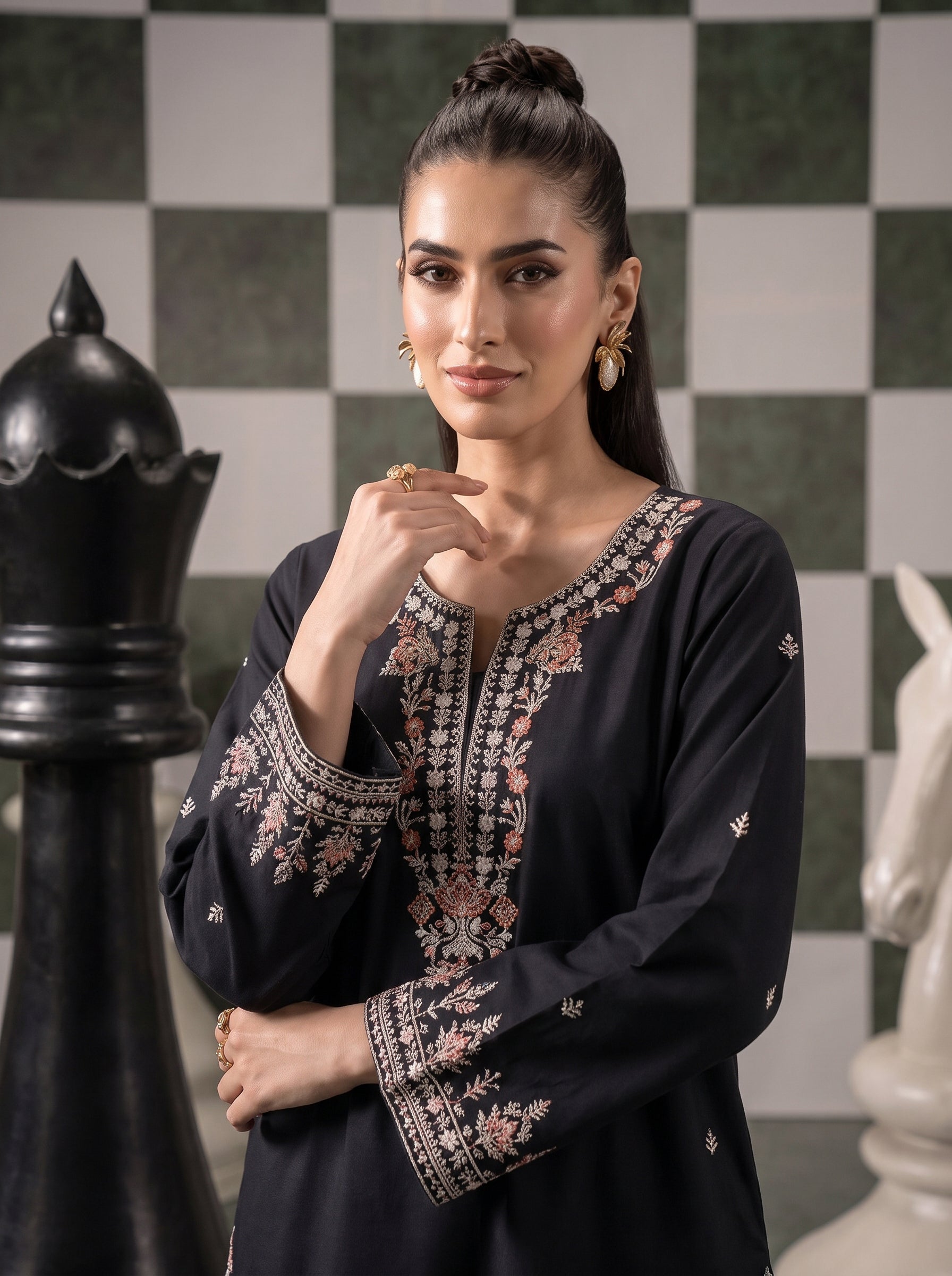 Allure by Wijdan | Stitched 2pc Embroidered Lawn Collection - 2026 (D-06)