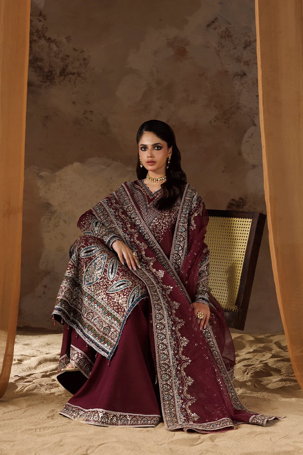Shehnai by Ramsha | Unstitched Luxury Formal Raw Silk Collection'26 (SS-206)