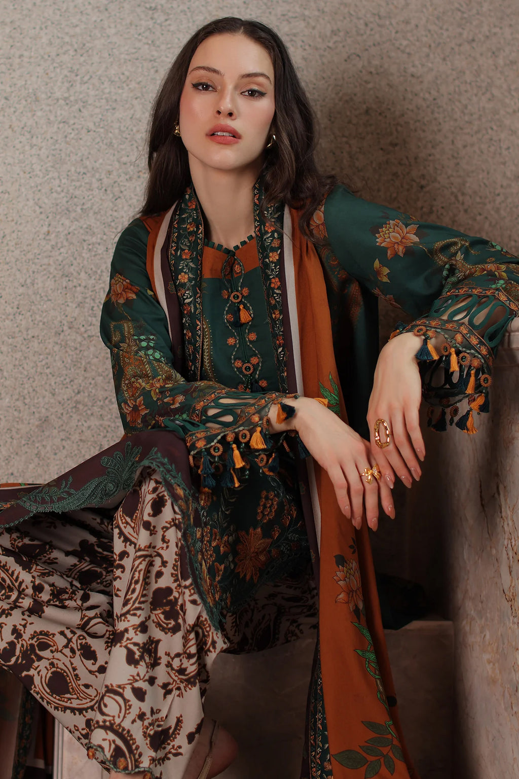 Aniiq by Charizma | Unstitched Embroidered Linen Vol-II Collection'26 (ANW7-16)