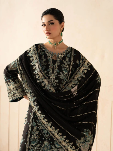 Syleena by Gulaal | Unstitched Embroidered Raw Silk Formal Collection'26 (SERPENTINE)