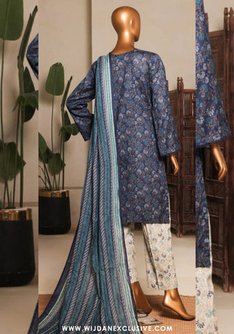 Bin Saeed Stitched Exclusive Printed 3PC Lawn Collection'25 Vol-11 D-07