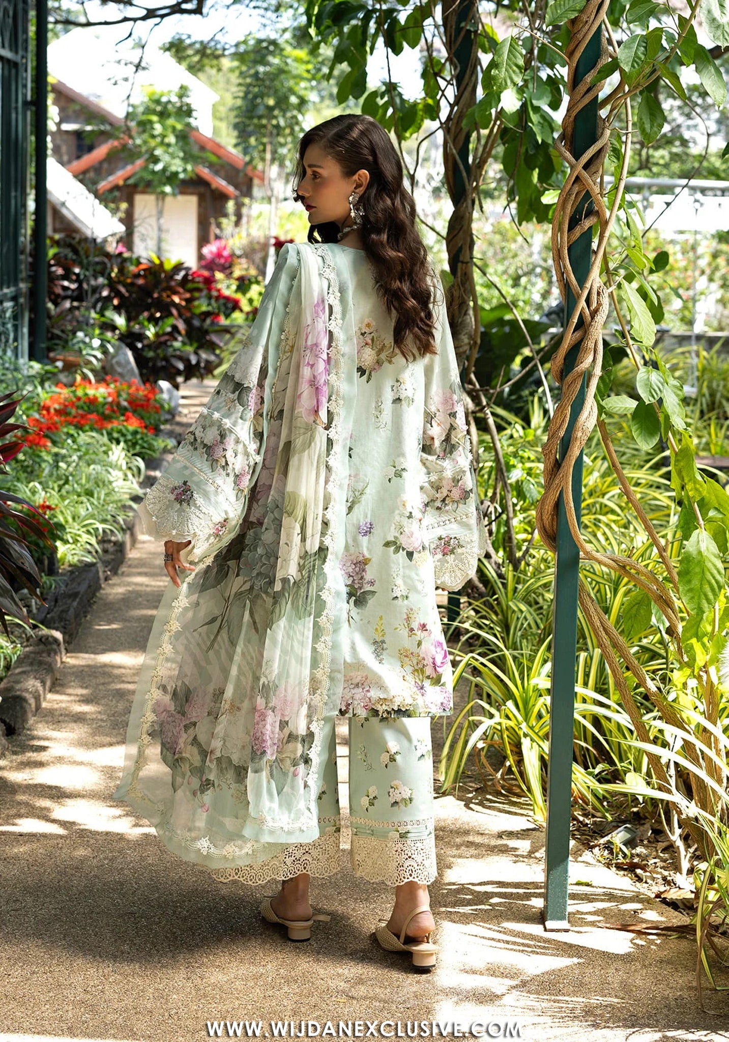 Elaf Signature Unstitched Printed Embroidered Lawn Collection - 2026 ESA-4B MINT MEADOW