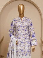 Libas e Khas 3pc Unstitched Embroidered Lawn Collection - 2026 (D-07)