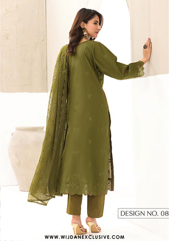 Pari by Wijdan | Unstitched Exclusive Chikankari Embroidered Collection - 2025 D-08
