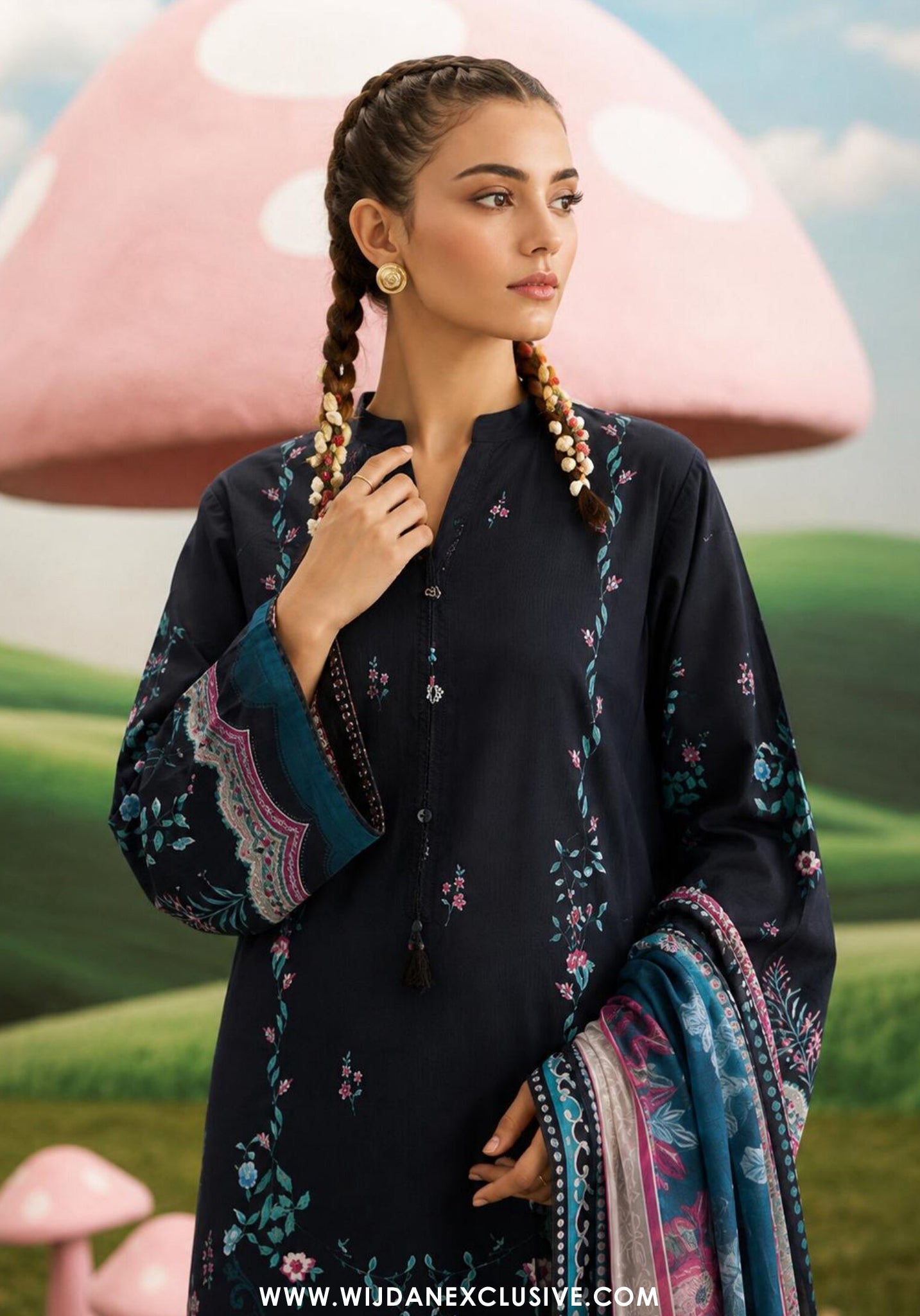 Sadabahar Stitched Printed Lawn Vol-14 Collection – 2026 (D-07)