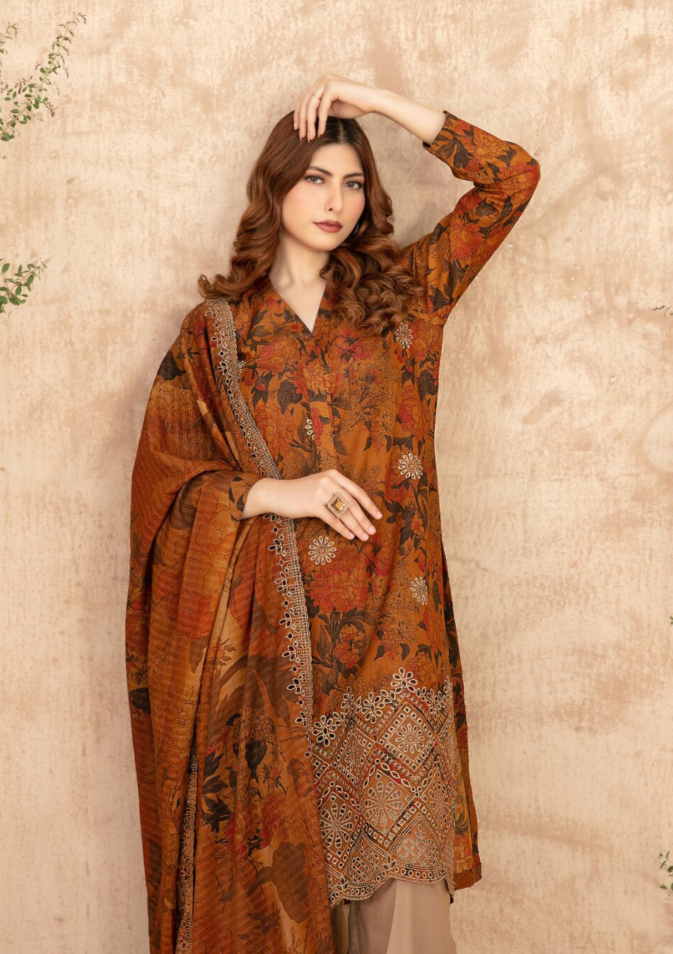 Merrachi by Tawakkal | Unstitched Embroidered Fancy Lawn Collection – 2026 (D-07)