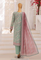 HZ Unstitched Platinum Floral Printed Lawn Collection - 2026 (D-07)