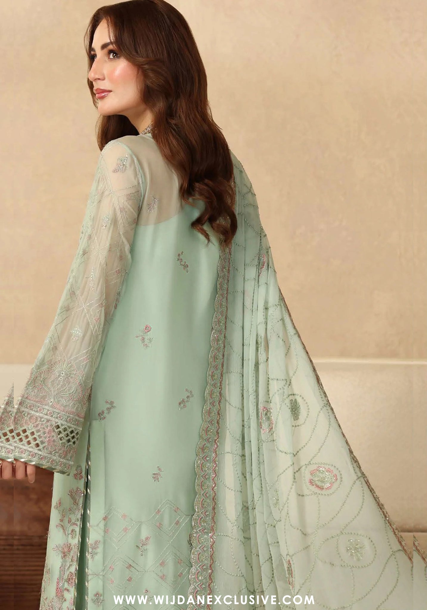 Ramsha Sonehri Unstitched Embroidered Chiffon Collection - 2025 Vol-02 BB-205