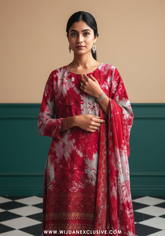 Abrish By Sobia Waseem | Unstitched Doriya Linen Embroidered Collection - 2025 D-08