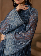 Lazawal by Lamisah | Unstitched Embroidered Formal Chiffon Collection - 2026 (SAPPHIRE VEIL)