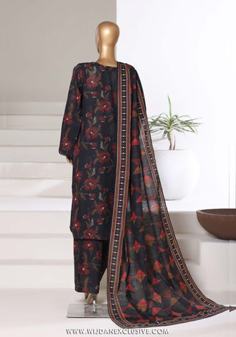 Sadabahar Stitched Printed Khaddar Vol-03 Collection - 2025 (BLACK FLORAL)