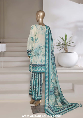 Sadabahar Stitched Printed Shimmered Cambric Summer Collection - 2025 (Sea Green)