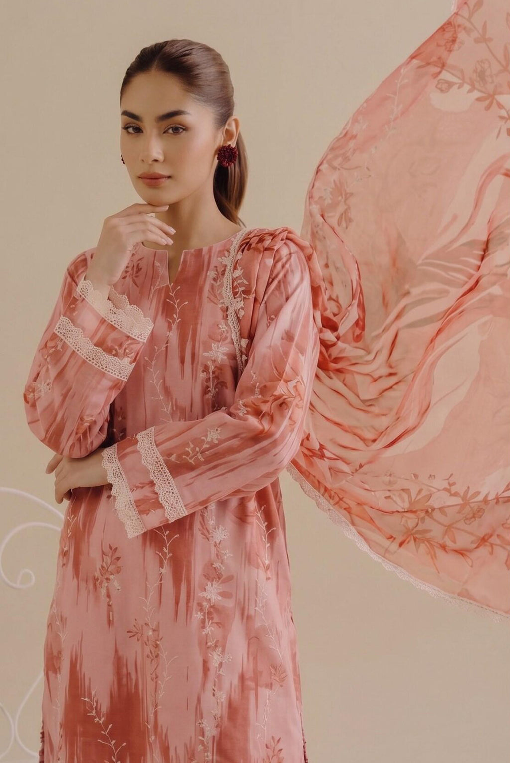 Cut & Style by Mahay | Unstitched Fancy Lawn Vol-02 Collection - 2026 (D-07)