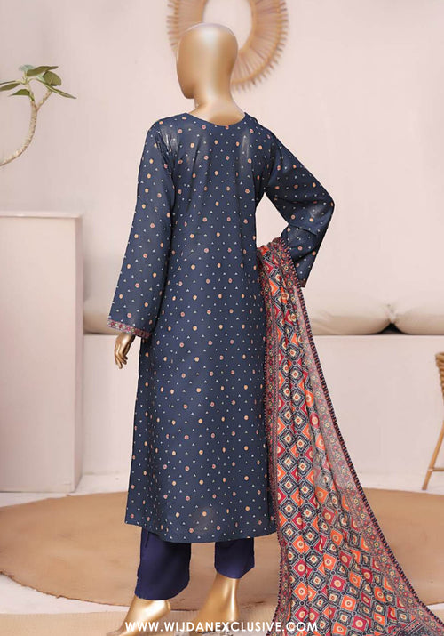 Bin Saeed Stitched Exclusive Printed Lawn 3pc Frock Vol-01 Collection - 2026 (D-07)