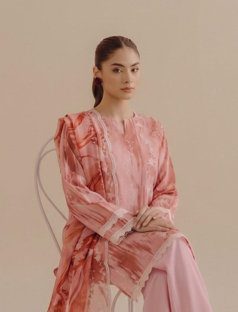 Cut & Style by Mahay | Unstitched Fancy Lawn Vol-02 Collection - 2026 (D-07)