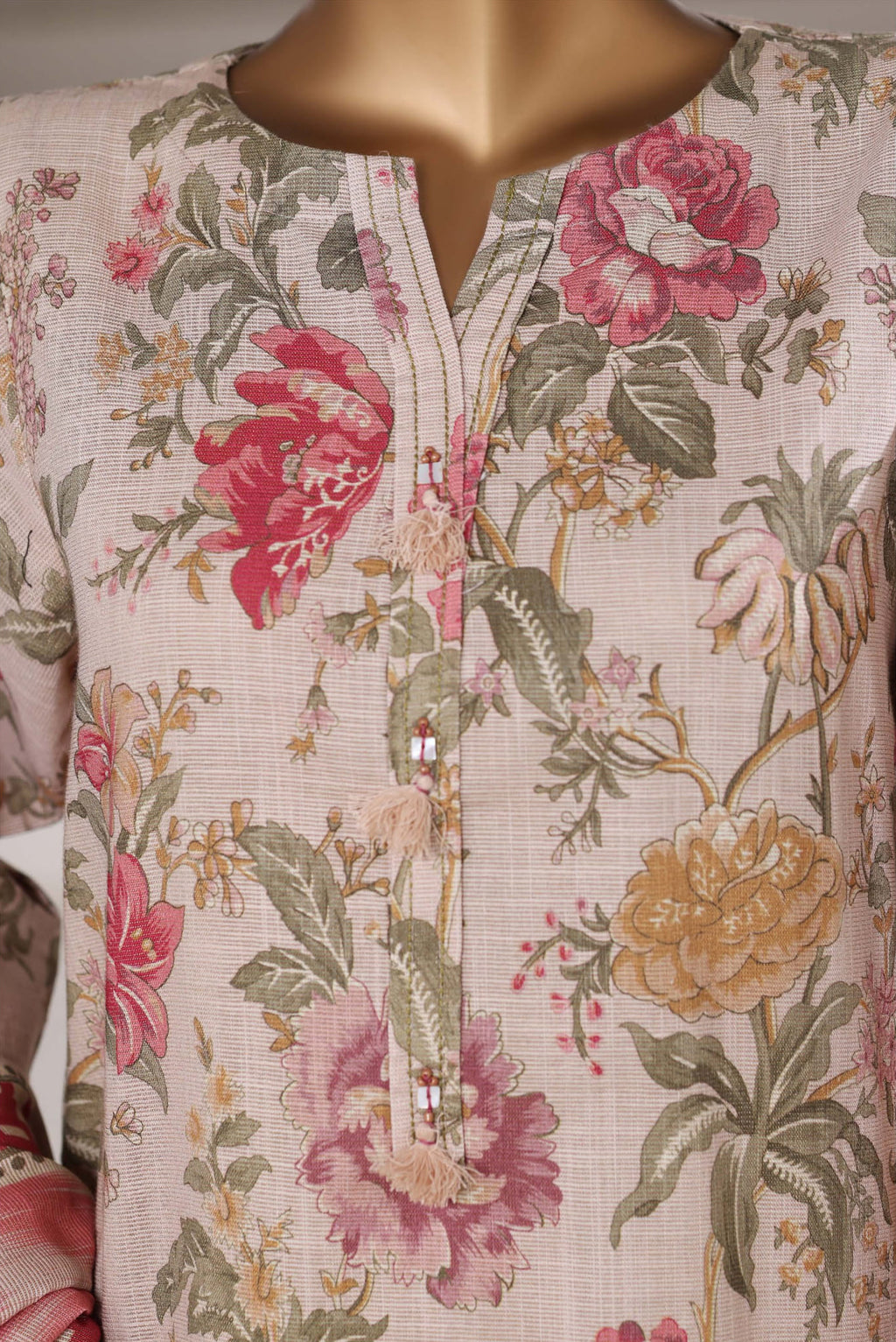 Sadabahar Stitched Printed Khaddar Shimmer Collection - 2025 (VANILLA)