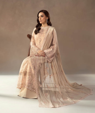 Afsanah by Lamisah | Unstitched Luxury Chiffon Formal Collection - 2025 (CHAMPAGNE BLOSSOM)
