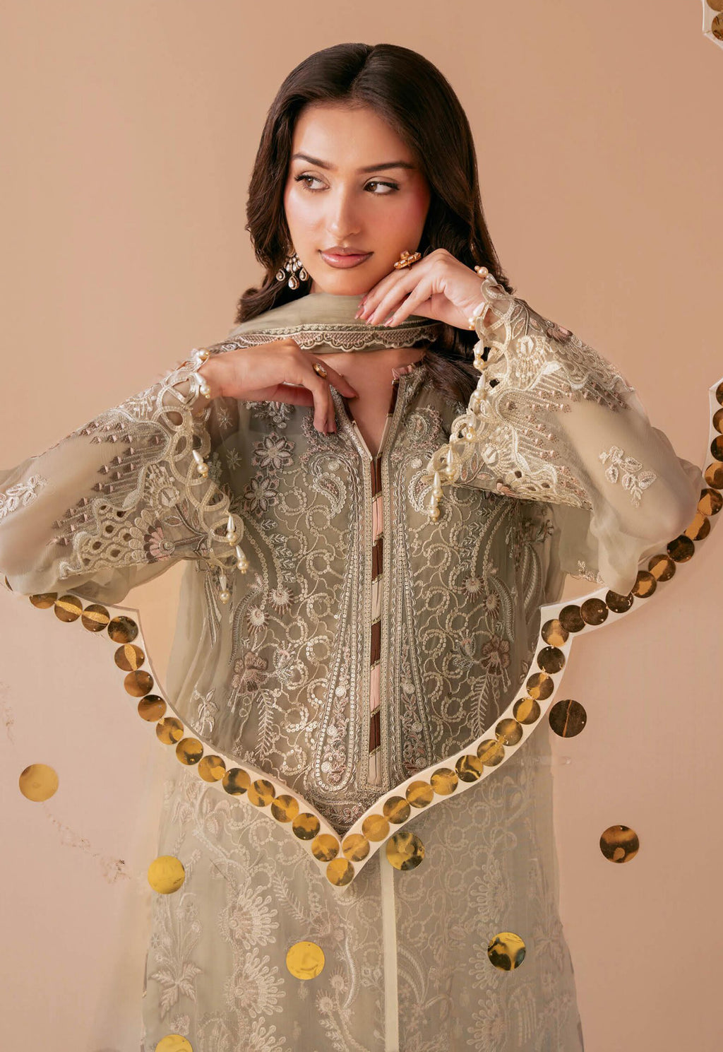 Dastak by Ramsha | Unstitched Luxury Formal Chiffon Collection - 2026 (D-07)