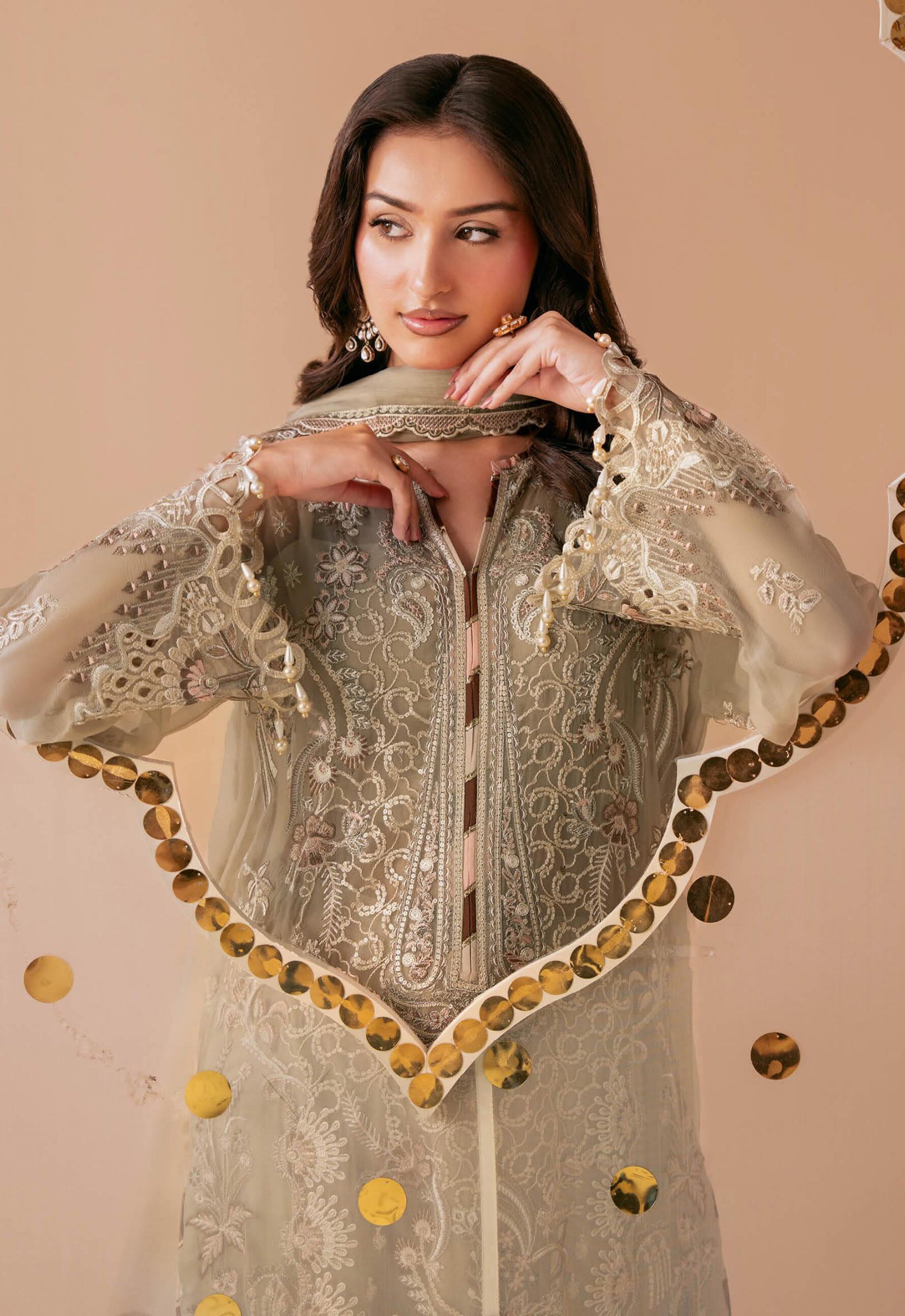 Dastak by Ramsha | Unstitched Luxury Formal Chiffon Collection - 2026 (D-07)