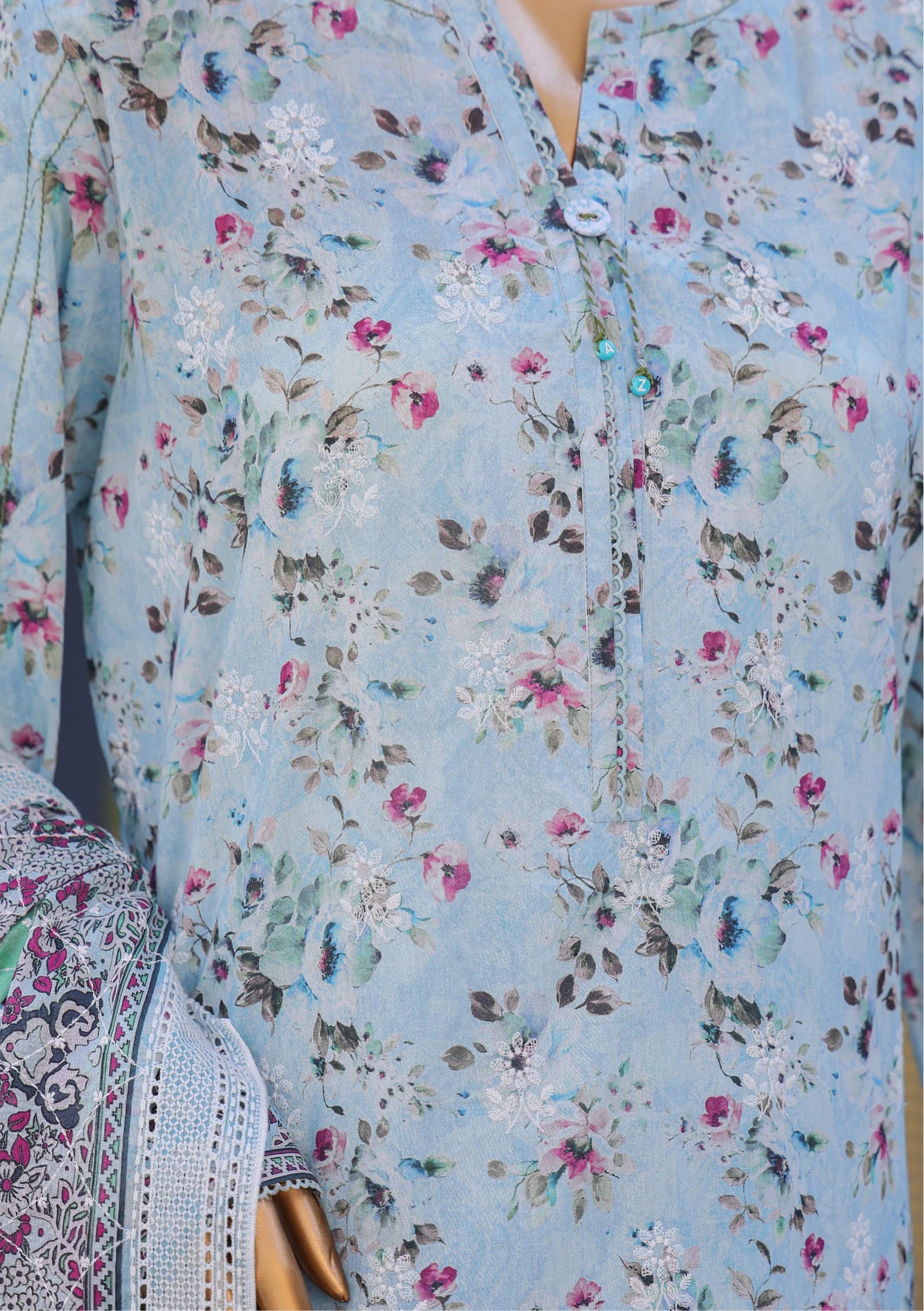 HZ Premium Unstitched Embroidered Lawn Collection - 2026 PEC-612