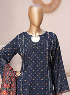 Bin Saeed Stitched Exclusive Printed Lawn 3pc Frock Vol-01 Collection - 2026 (D-07)