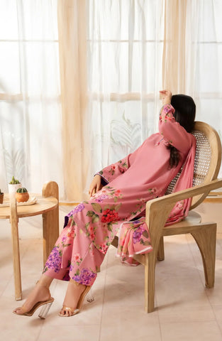 Casual Lite Gul e Jana Stitched Premium Printed Silk Viscose Drop-II (PETAL BLOOM)