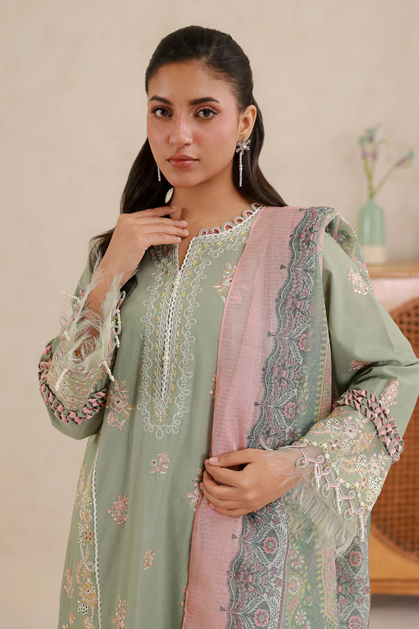 Zellbury Unstitched 3pc Embroidered Lawn Collection - 2026 (WUS-26E-0579)