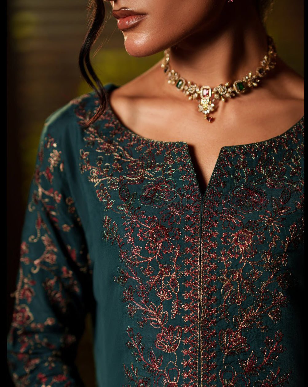 Eala by Casual Lite| Stitched Silk Collection -  2026 (AZZURE NOIR)