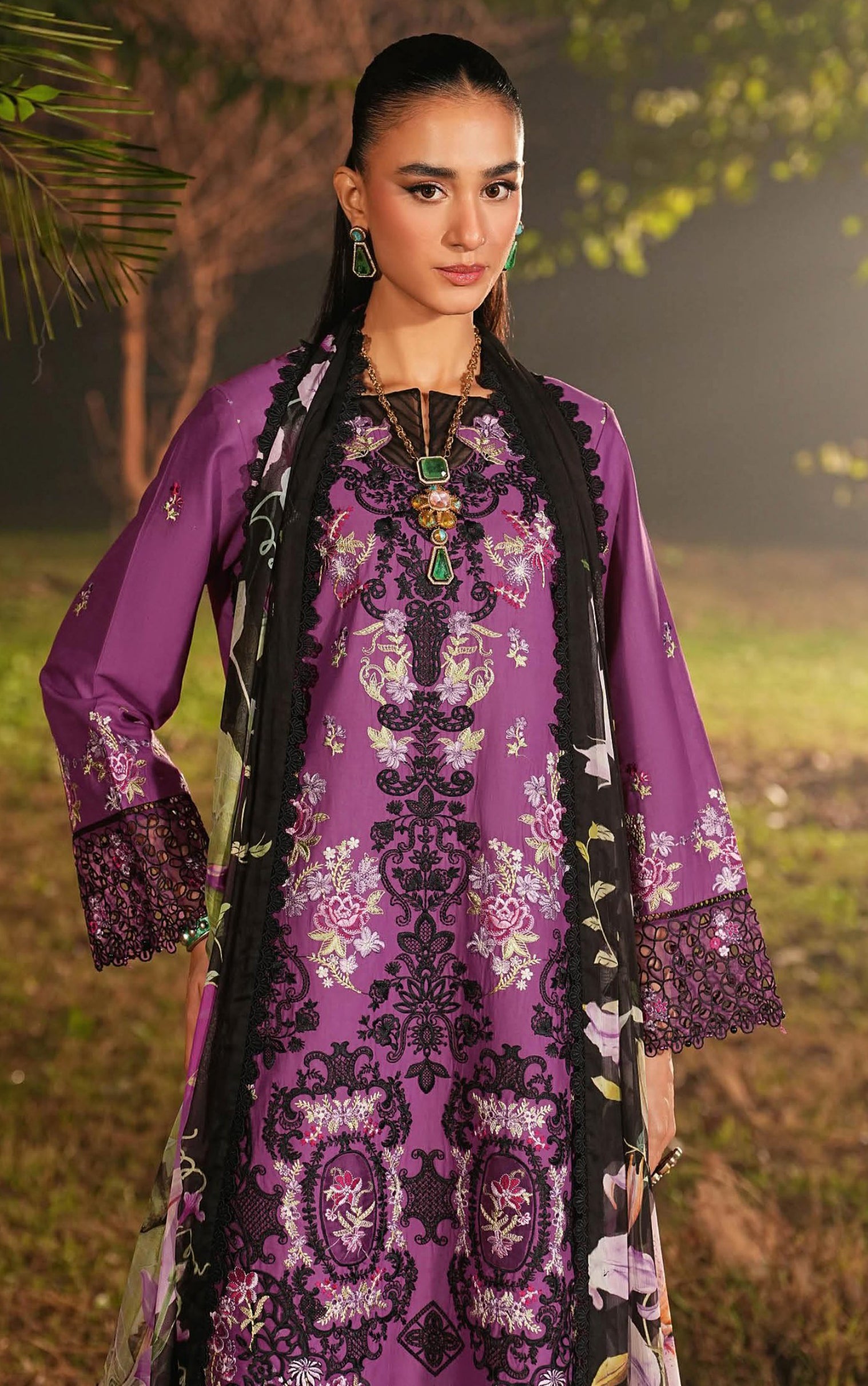 Ghazal by Ramsha | Unstitched Luxury Lawn Vol-06 Collection - 2026 (D-07)