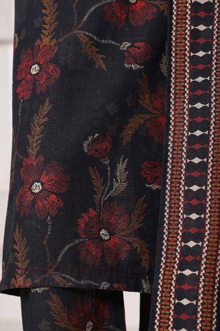 Sadabahar Stitched Printed Khaddar Vol-03 Collection - 2025 (BLACK FLORAL)