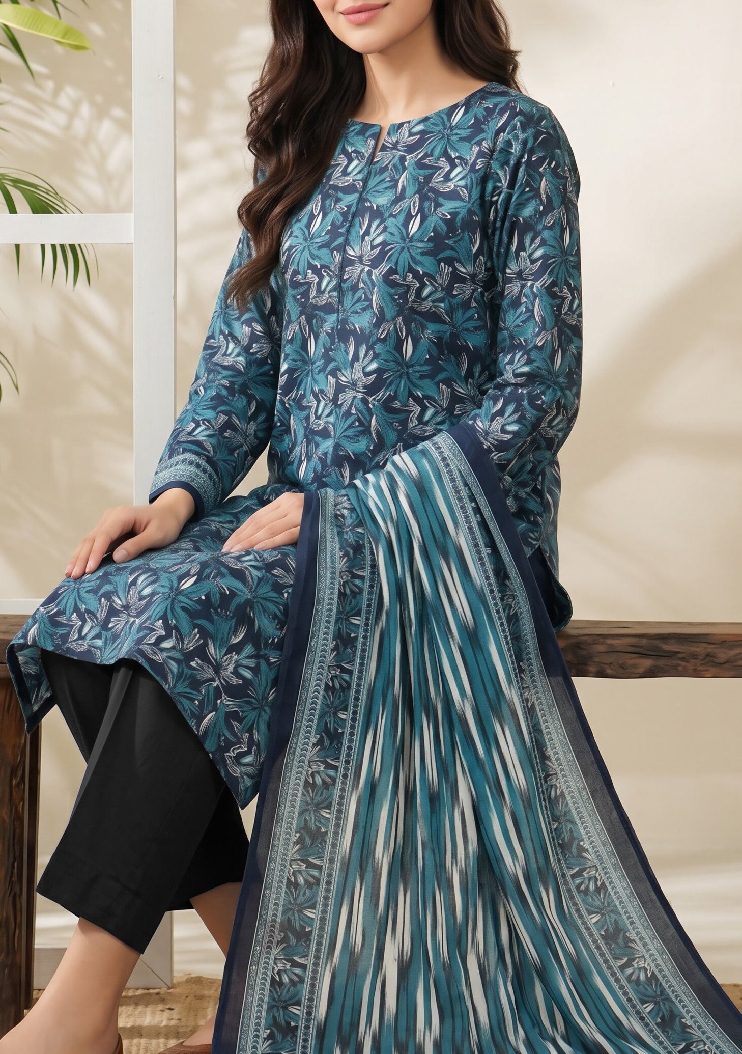 VS Daman unstitched Exclusive Printed Lawn Vol-04 Collection - 2026 (D-881)