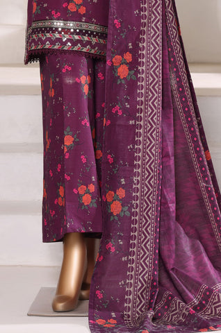 Malika by Sadabahar | Stitched Embroidered Khaddar Collection - 2025 (PURPLE)