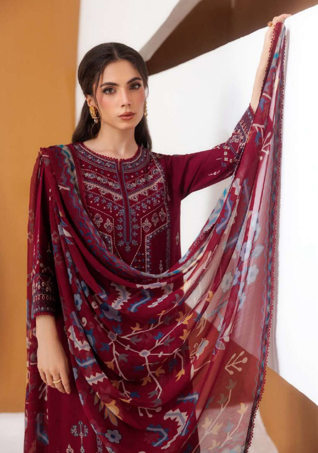 Zync by Florent | Unstitched Intermix Embroidered Viscose Collection'26 (D-07)