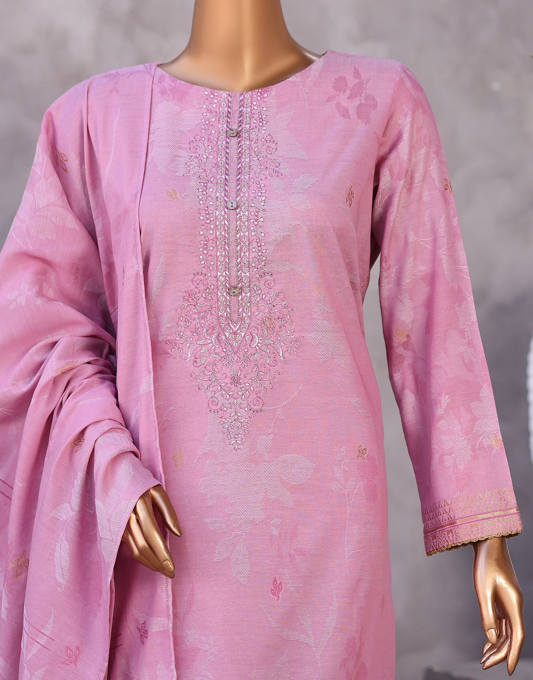 HZ Valencia Jacquard Embroidered Unstitched Lawn Collection - 2026 (VJE-7110)