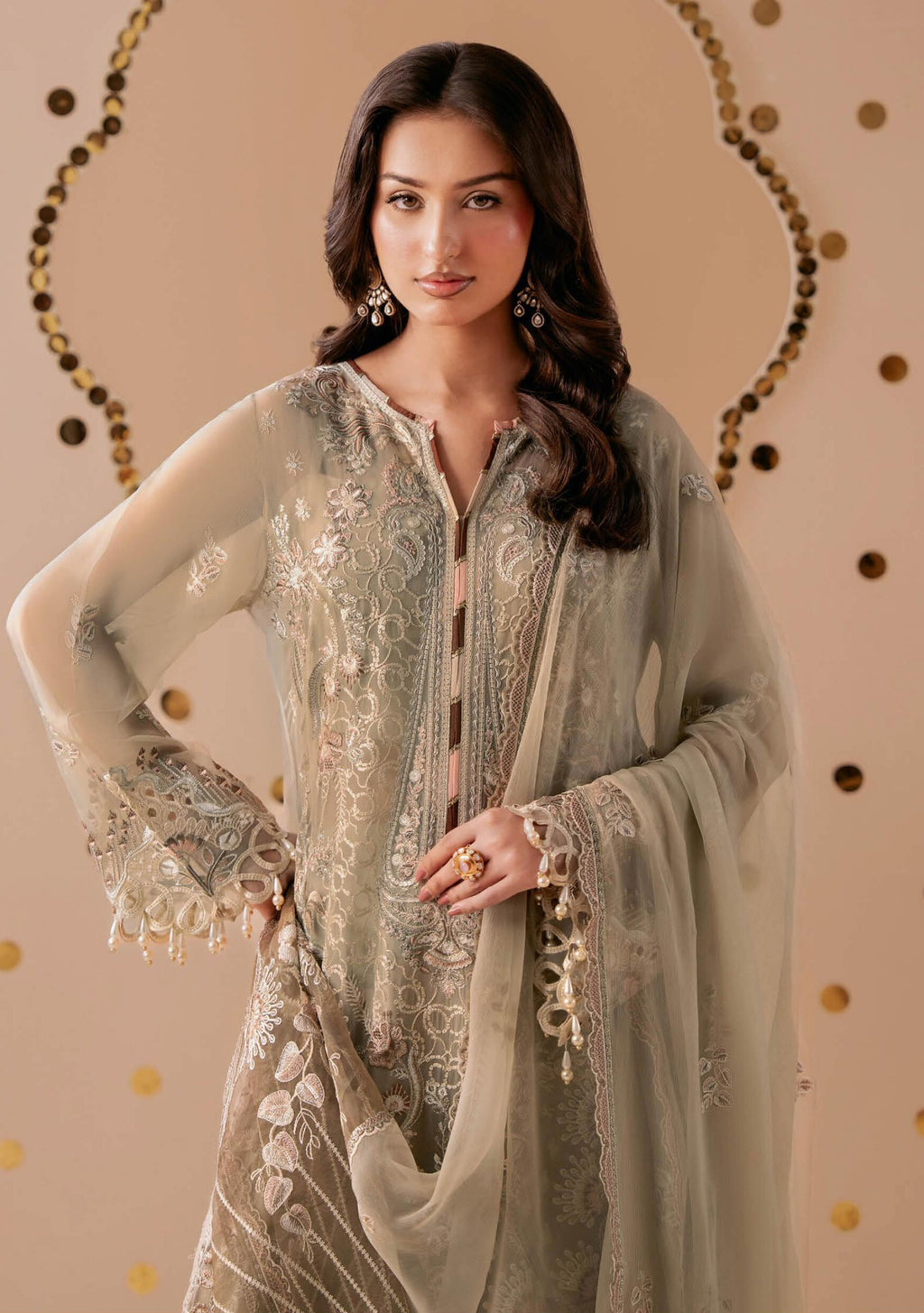 Dastak by Ramsha | Unstitched Luxury Formal Chiffon Collection - 2026 (D-07)