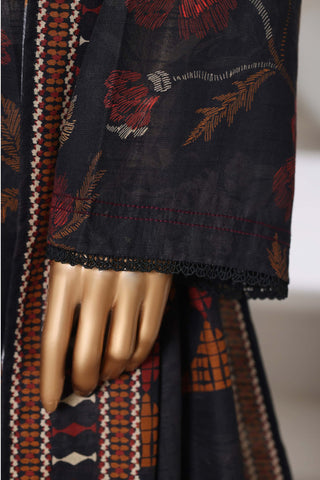 Sadabahar Stitched Printed Khaddar Vol-03 Collection - 2025 (BLACK FLORAL)