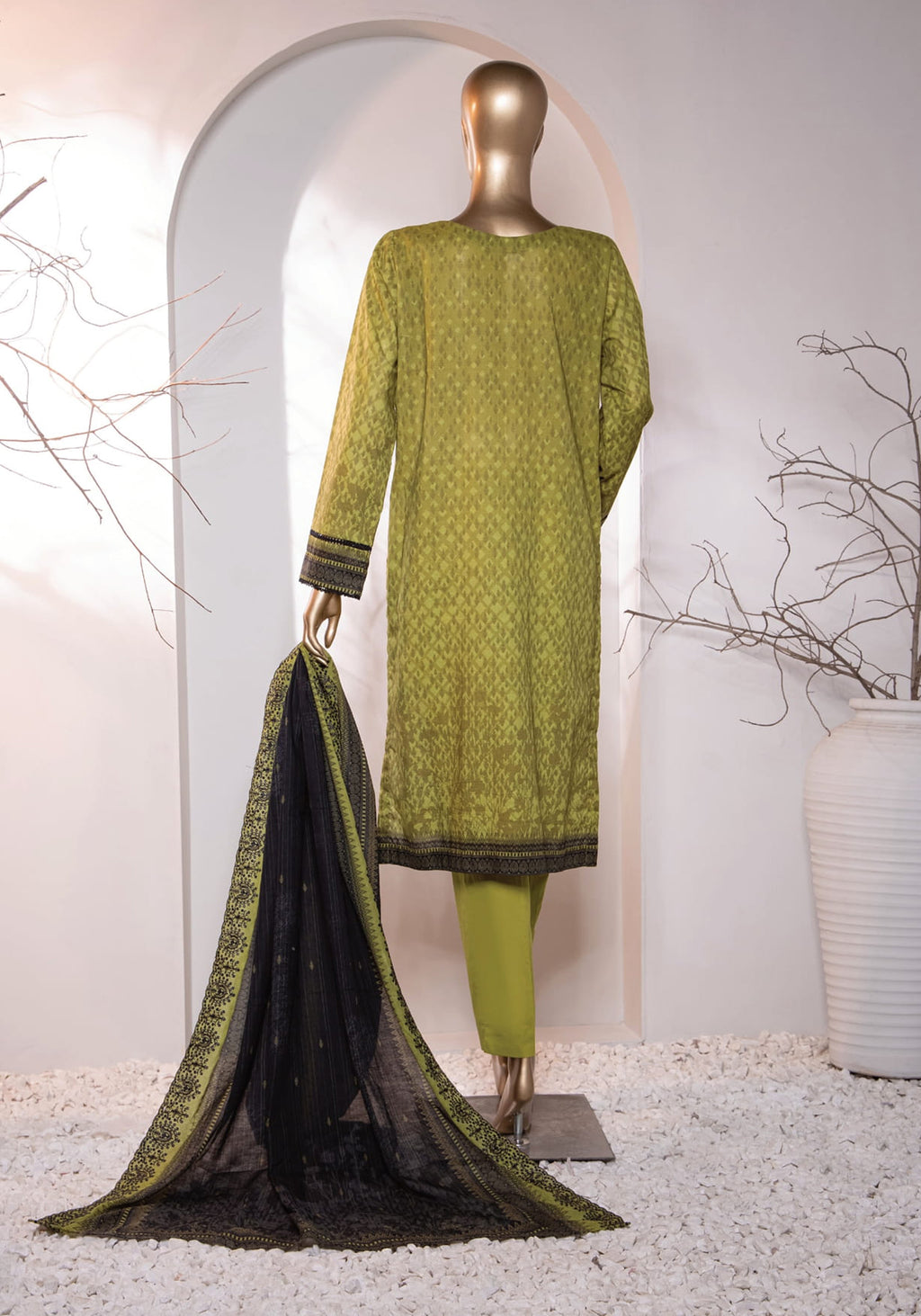 HZ Premium Embroidered Cotton Lawn Collection'24 D-07