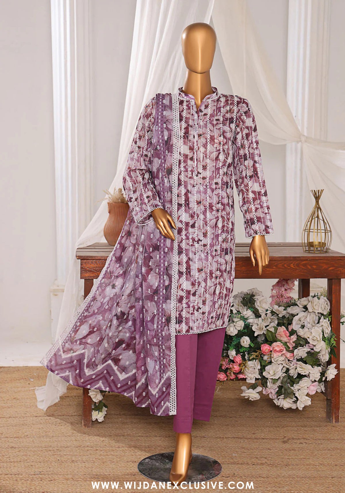 HZ Dhagakari Unstitched Embroidered Lawn Collection - 2025 DEC-600