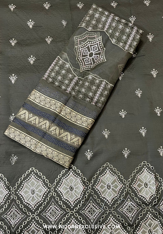 Rahat 3PC Unstitched Fancy Lawn - 2025 by Wijdan D-02