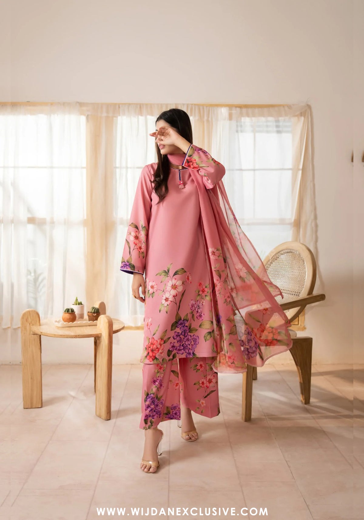 Casual Lite Gul e Jana Stitched Premium Printed Silk Viscose Drop-II (PETAL BLOOM)
