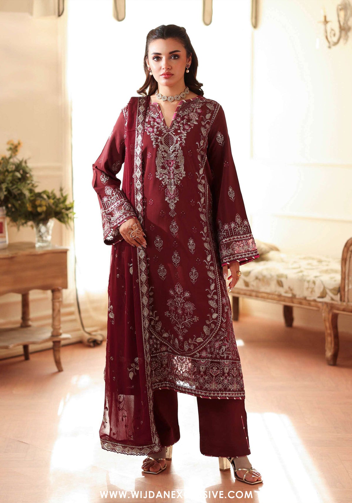 Aangan by Ramsha | Unstitched Rawsilk Vol-II Collection - 2025 AA-203