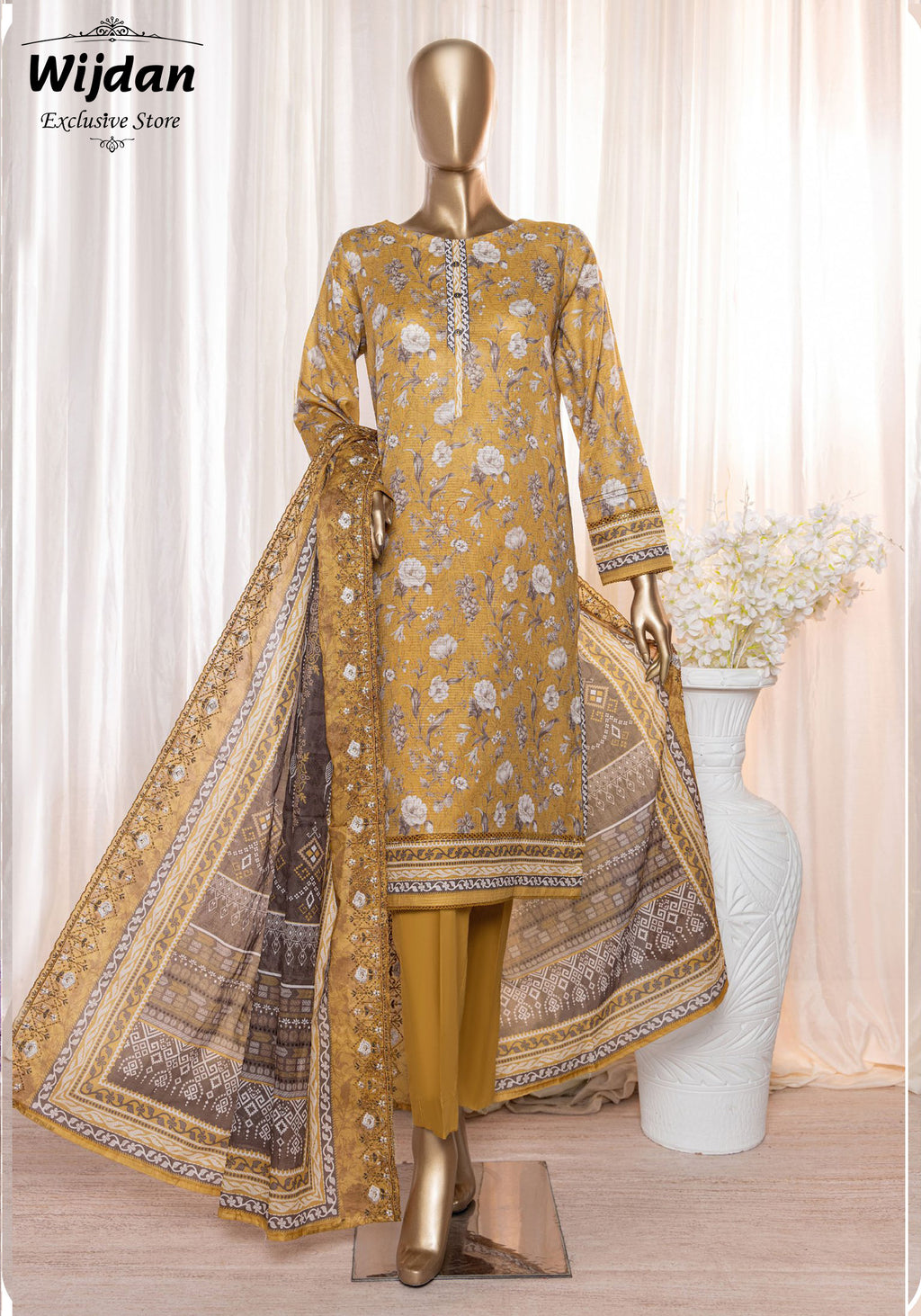 Rimjhim Printed Embroidered Lawn Collection by HZ Textiles D-07