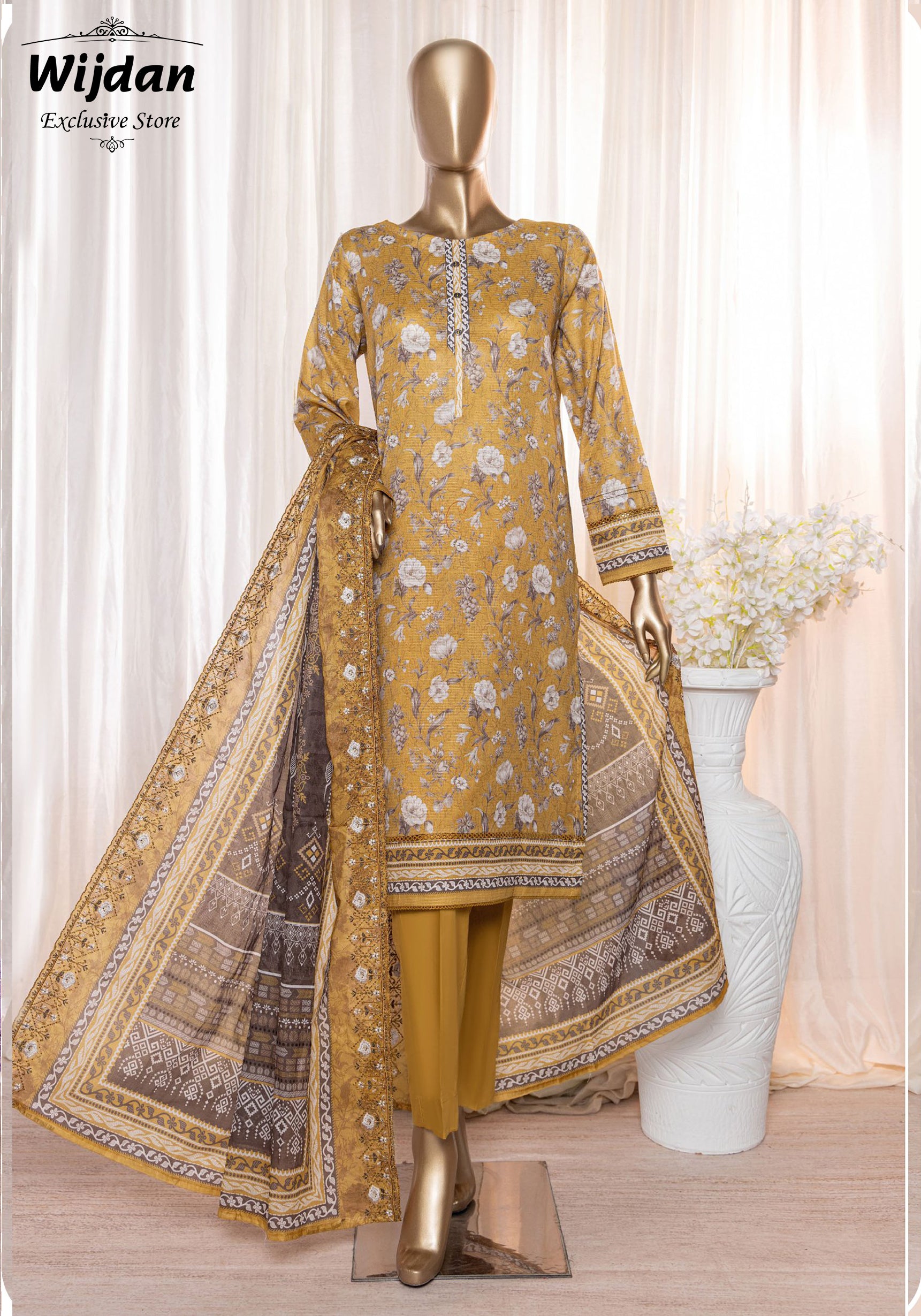 Rimjhim Printed Embroidered Lawn Collection by HZ Textiles D-07