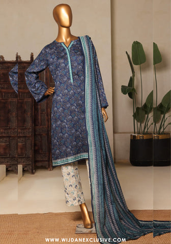 Bin Saeed Stitched Exclusive Printed 3PC Lawn Collection'25 Vol-11 D-07