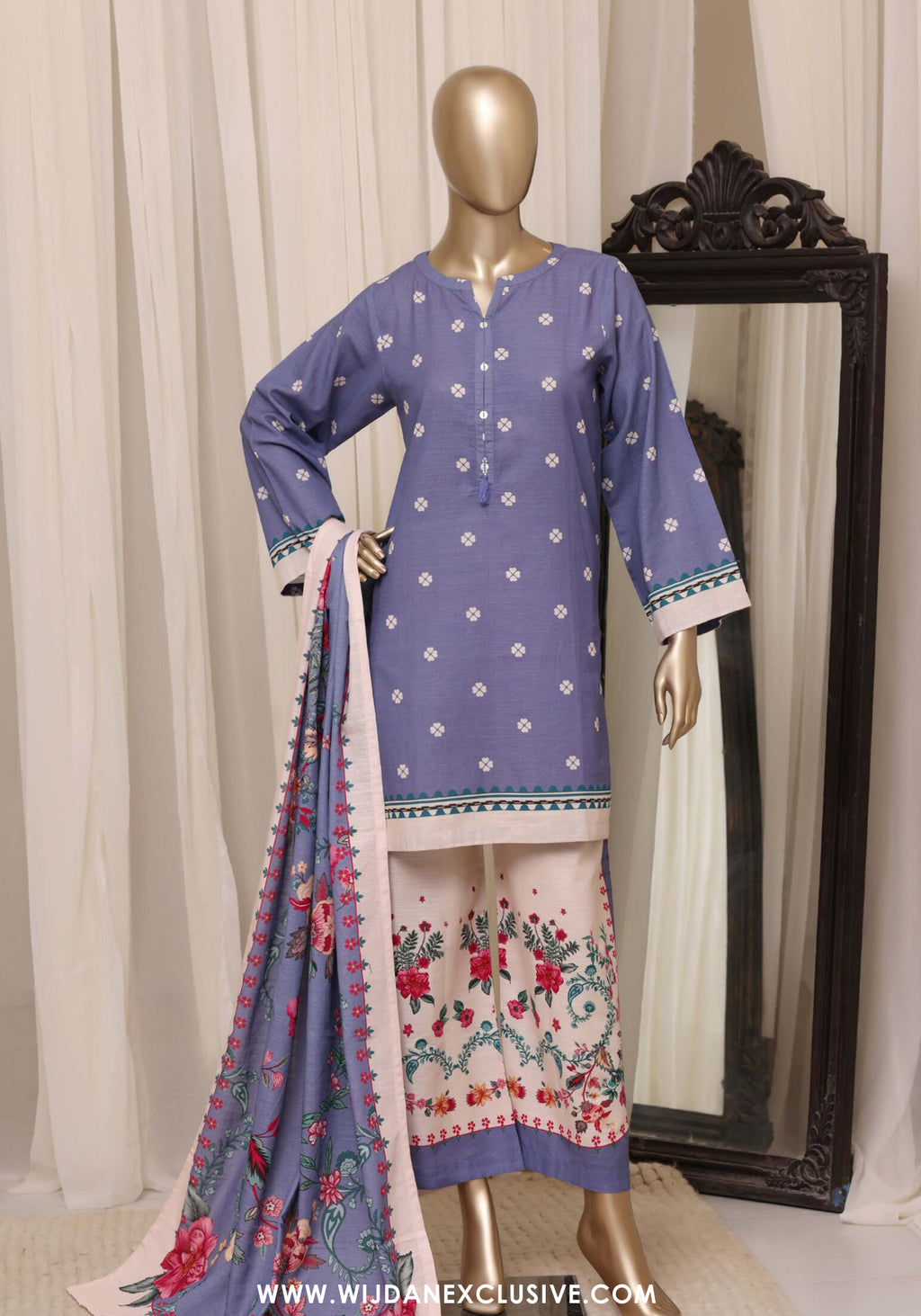 Sadabahar Stitched Printed Khaddar Collection - 2026 (D-07)