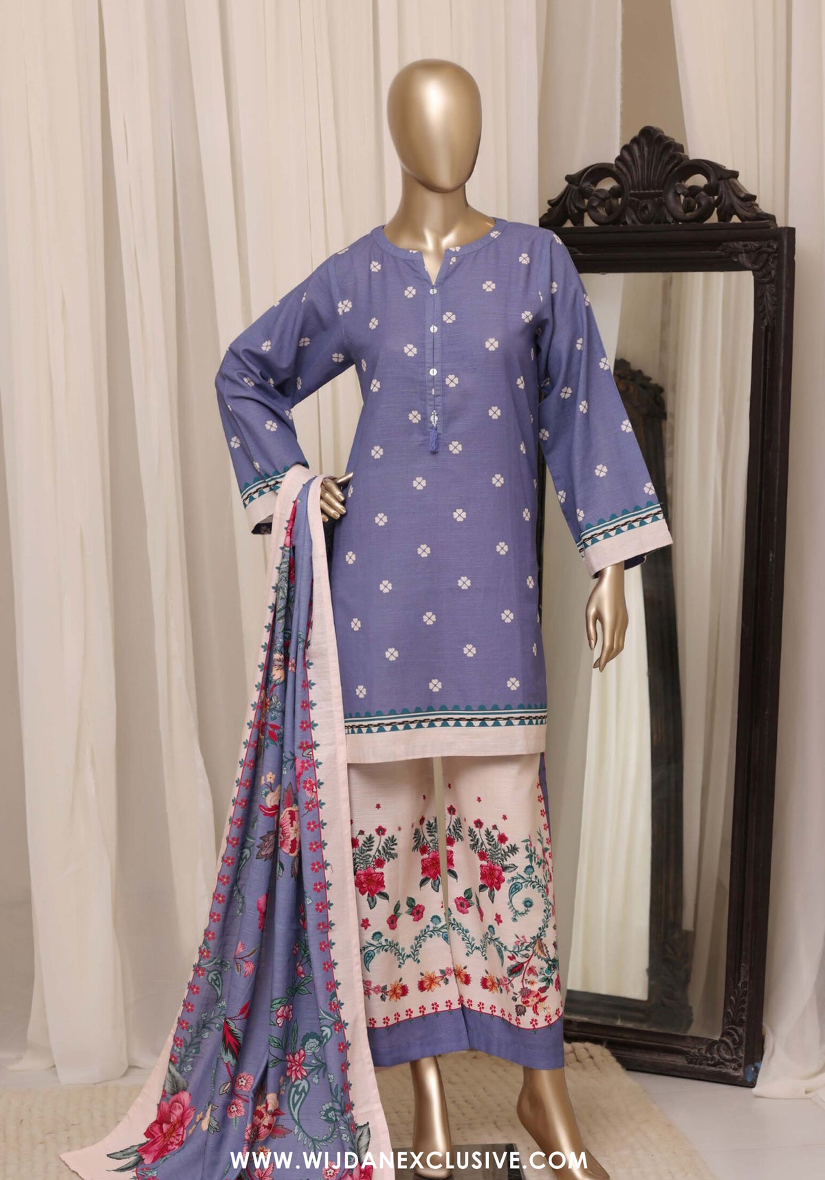 Sadabahar Stitched Printed Khaddar Collection - 2026 (D-07)